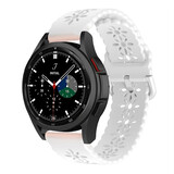 Strap-it Bracelet silicone à motifs Samsung Galaxy Watch 4 Classic 46mm (blanc)
