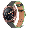 Strap-it Strap-it Bracelet cuir Samsung Galaxy Watch 3 41mm (noir-vert) Strap-it Strap-it Bracelet cuir Samsung Galaxy Watch 3 41mm (noir-vert)