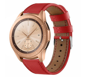 Strap-it Bracelet cuir Samsung Galaxy Watch 42mm (rouge)