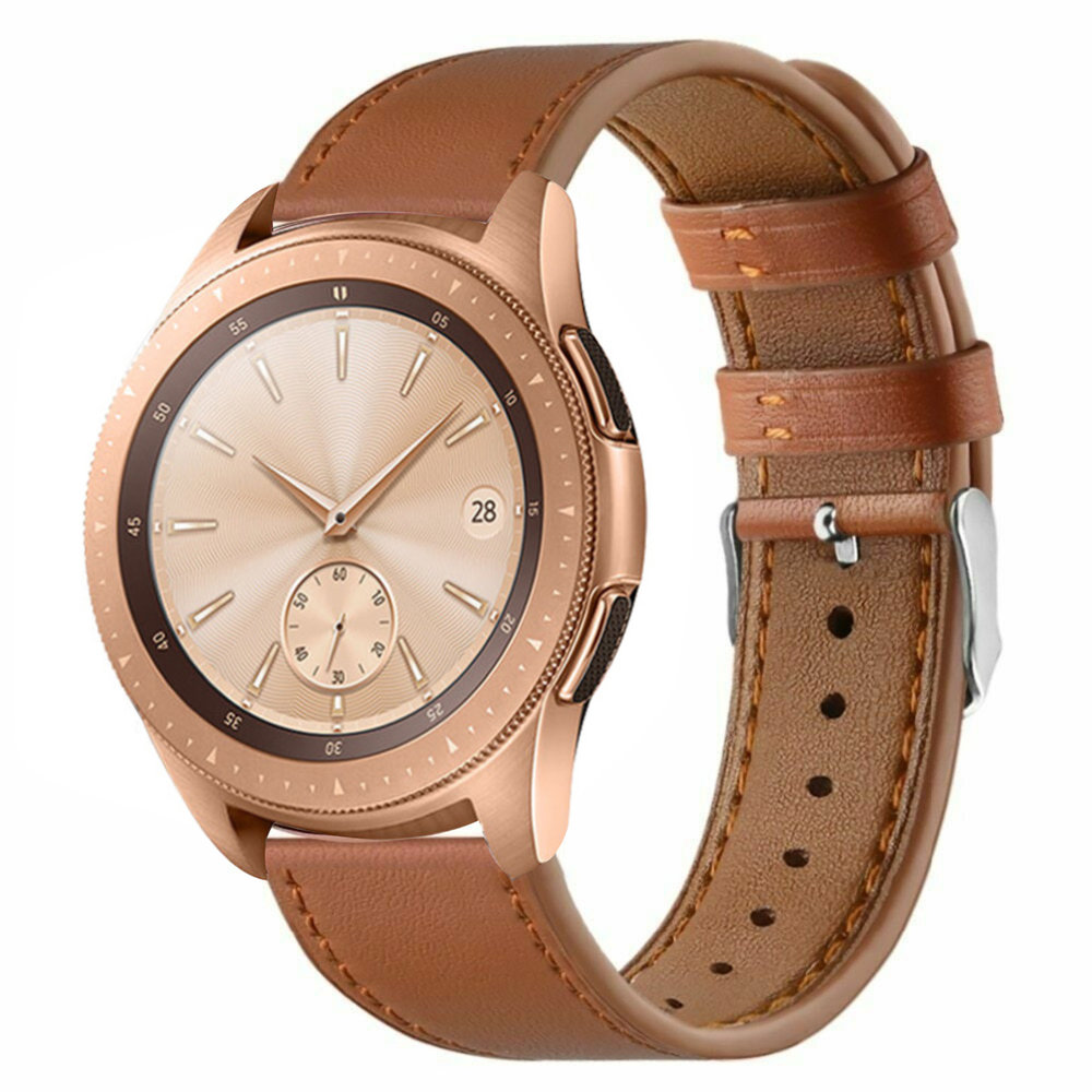 Strap-it Strap-it Bracelet cuir Samsung Galaxy Watch 42mm (serré marron)