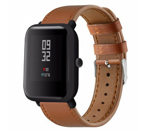 Strap-it Bracelet cuir Xiaomi Amazfit Bip (serré marron)
