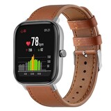 Strap-it Bracelet cuir Xiaomi Amazfit GTS (marron serré)