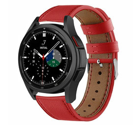 Strap-it Bracelet cuir Samsung Galaxy Watch 4 Classic 42mm (rouge) Strap-it Bracelet cuir Samsung Galaxy Watch 4 Classic 42mm (rouge)