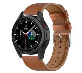 Strap-it Bracelet cuir Samsung Galaxy Watch 4 Classic 42mm (serré marron)