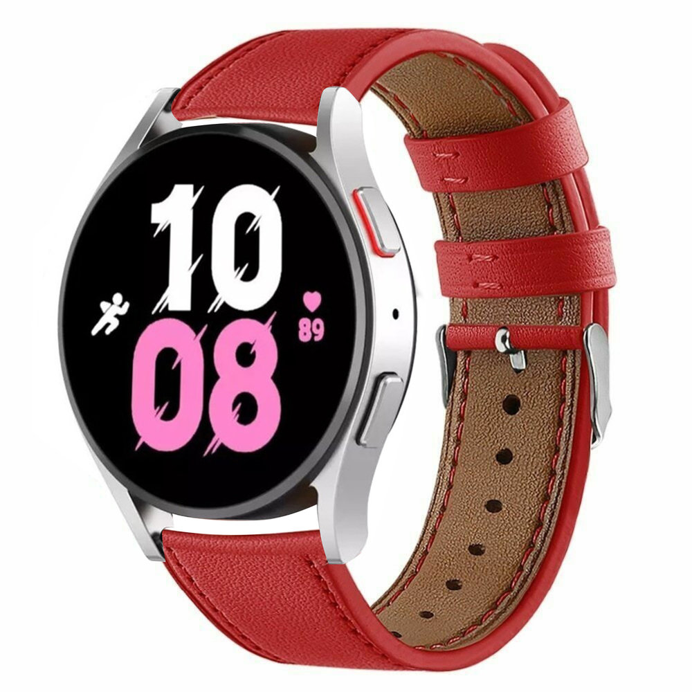 Strap-it Strap-it Bracelet cuir Samsung Galaxy Watch 5 44mm (rouge) Strap-it Strap-it Bracelet cuir Samsung Galaxy Watch 5 44mm (rouge)