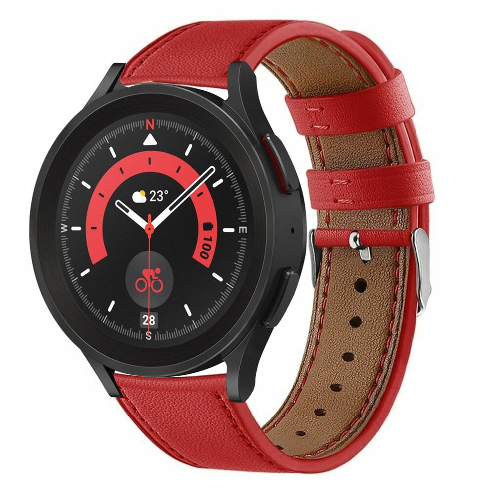 Strap-it Strap-it Bracelet cuir Samsung Galaxy Watch 5 Pro (rouge)