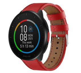 Strap-it Bracelet cuir Polar Pacer (rouge)