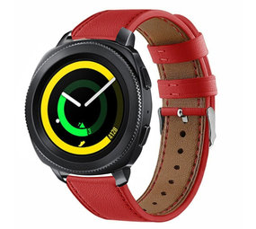 Strap-it Bracelet cuir Samsung Gear Sport (rouge)