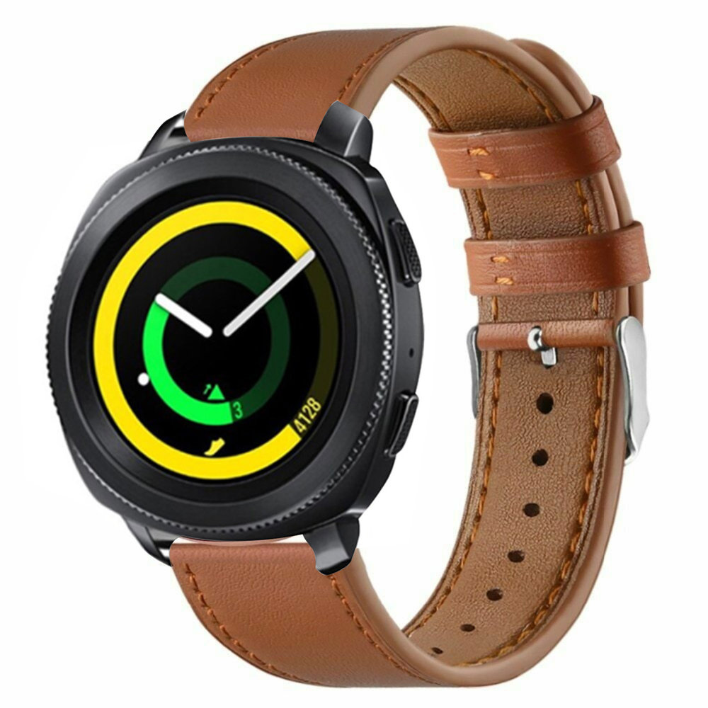 Strap-it Strap-it Bracelet cuir Samsung Gear Sport (serré marron)