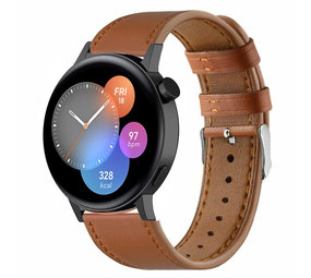 Strap-it Bracelet cuir Huawei Watch GT 3 42mm (marron élégant)