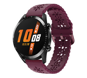 Strap-it Bracelet silicone á motifs Huawei Watch GT 2 42mm (bordeaux)