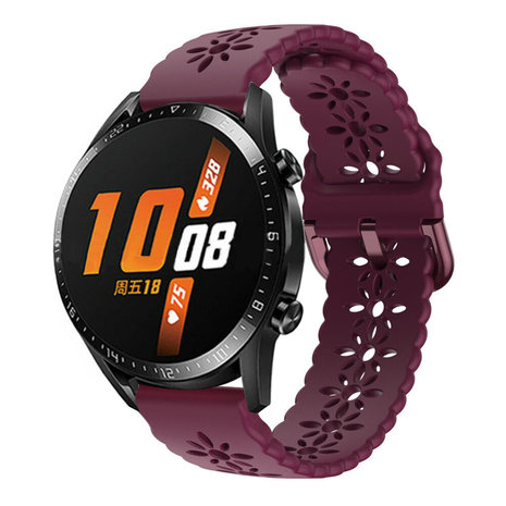 Strap-it Strap-it Bracelet silicone á motifs Huawei Watch GT 2 42mm (bordeaux)