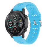 Strap-it Bracelet silicone à motifs Honor Magic Watch 2 42mm (bleu clair)