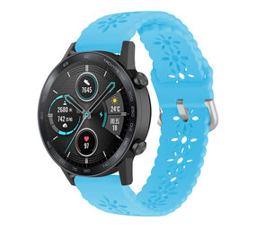 Strap-it Bracelet silicone à motifs Honor Magic Watch 2 42mm (bleu clair)