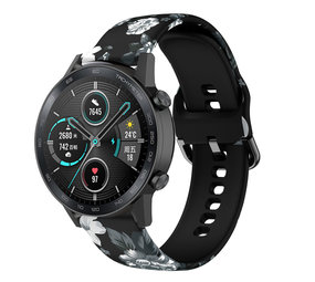 Strap-it Bracelet Grey Flowers Honor Magic Watch 2 42mm