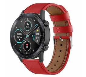 Strap-it Bracelet cuir Honor Magic Watch 2 (rouge)