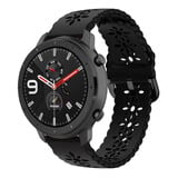 Strap-it Bracelet silicone à motifs Amazfit GTR 42mm (noir)