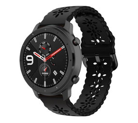 Strap-it Bracelet silicone à motifs Amazfit GTR 42mm (noir)