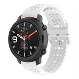 Strap-it Bracelet silicone à motifs Amazfit GTR 42mm (blanc)