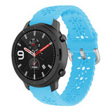 Strap-it Bracelet silicone à motifs Amazfit GTR 42mm (bleu clair)