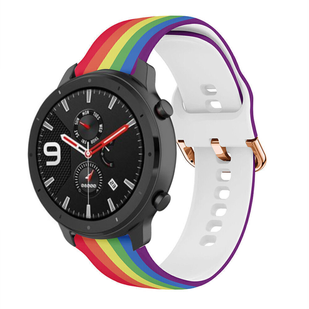 Strap-it Strap-it Bracelet l'arc-en-ciel Amazfit GTR 42mm