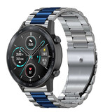 Strap-it Bracelet acier Honor Magic Watch 2 (argent/bleu)