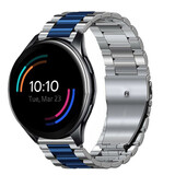 Strap-it Bracelet acier OnePlus Watch (argent/bleu)