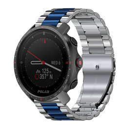 Strap-it Bracelet acier Polar Grit X Pro (argent/bleu)