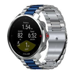 Strap-it Bracelet acier Polar Grit X (argent/bleu)