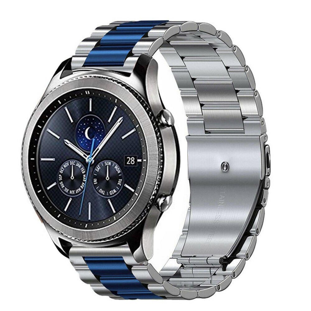 Strap-it Strap-it Bracelet acier Samsung Gear S3 (argent/bleu)