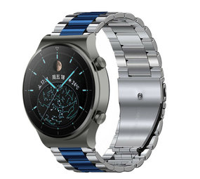 Strap-it Huawei Watch GT 2 Pro Bracelet acier (argent/bleu)