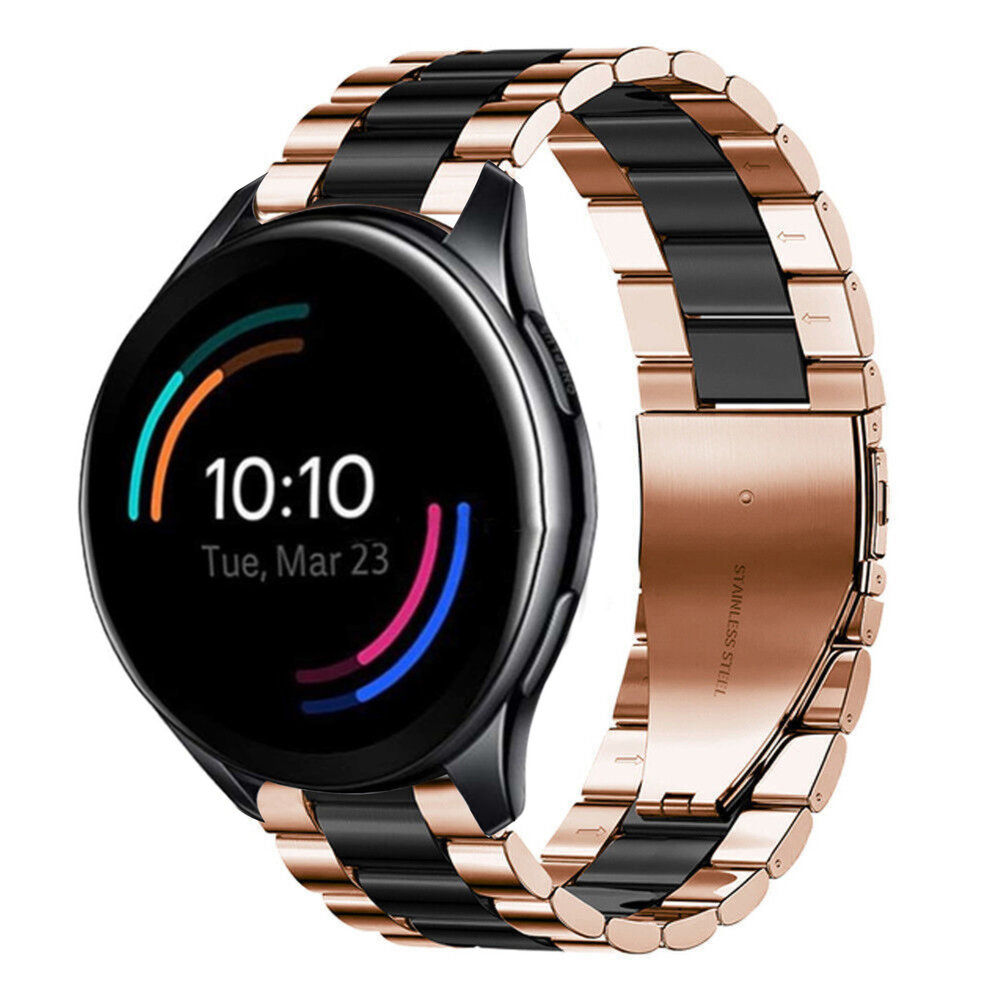 Strap-it Strap-it Bracelet acier OnePlus Watch (or rose/noir)