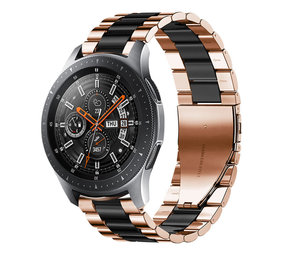 Strap-it Bracelet acier Samsung Galaxy Watch 46mm (or rose/noir)