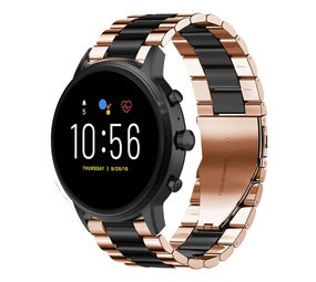 Strap-it Bracelet acier Fossil Gen 5 (or rose/noir)