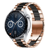 Strap-it Bracelet acier Huawei Watch GT 3 46mm (or rose/noir)