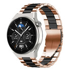 Strap-it Strap-it Bracelet acier Huawei Watch GT 3 Pro 46mm (or rose/noir)