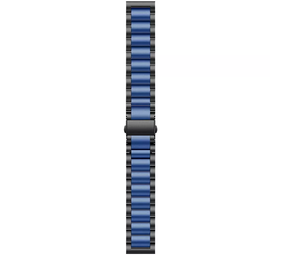 Strap-it Bracelet acier Amazfit GTR 2 (noir/bleu)