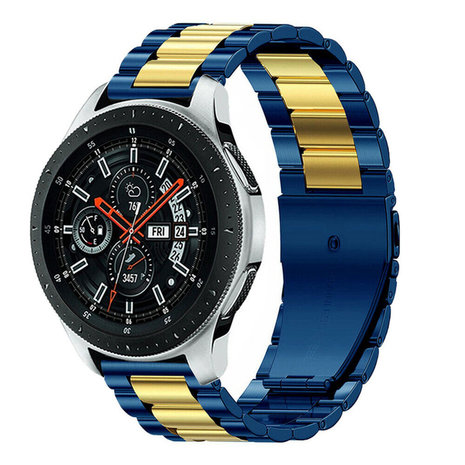 Strap-it Strap-it Bracelet acier Samsung Galaxy Watch 46mm (bleu/or)