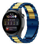 Strap-it Bracelet acier Huawei Watch 3 (Pro) (bleu/or)