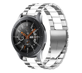 Strap-it Bracelet acier Samsung Galaxy Watch 46mm (argent/blanc)