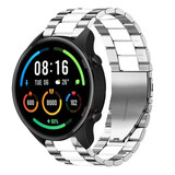 Strap-it Bracelet acier Xiaomi Mi Watch (argent/blanc)