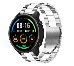 Strap-it Bracelet acier Xiaomi Mi Watch (argent/blanc)