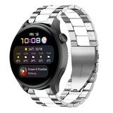 Strap-it Bracelet acier Huawei Watch 3 (Pro) (argent/blanc)