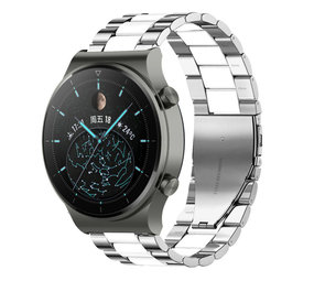 Strap-it Bracelet acier Huawei Watch GT 2 Pro (argent/blanc)
