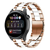 Strap-it Strap-it Bracelet acier Huawei Watch 3 (Pro) (or rose/blanc) Strap-it Strap-it Bracelet acier Huawei Watch 3 (Pro) (or rose/blanc)