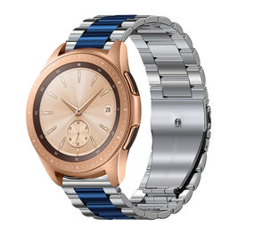 Strap-it Bracelet acier Samsung Galaxy Watch 42mm (argent/bleu)