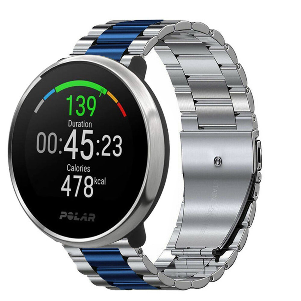 Strap-it Strap-it Bracelet acier Polar Ignite (argent/bleu)