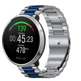 Strap-it Bracelet acier Polar Ignite (argent/bleu)