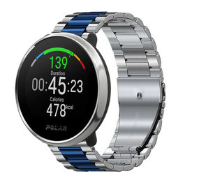 Strap-it Bracelet acier Polar Ignite (argent/bleu)
