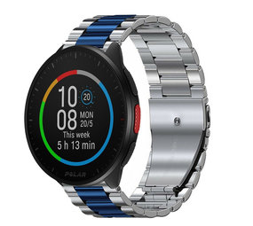 Strap-it Bracelet acier Polar Pacer (argent/bleu)